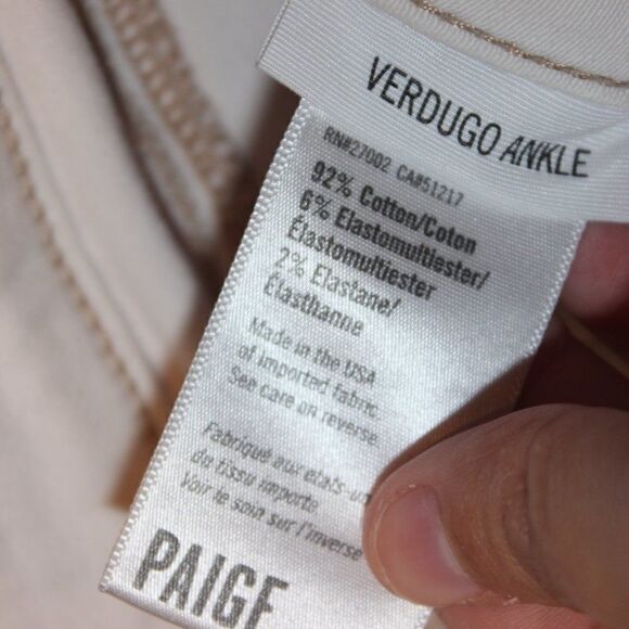 PAIGE White high-Rise Verdugo Ankle Jeans Women's Size 28 - Picture 7 of 10